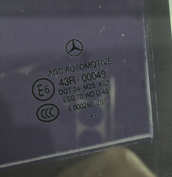 Стекло двери задний левый Mercedes-Benz C-Class 3 поколение (W204), 2007 - 2014
